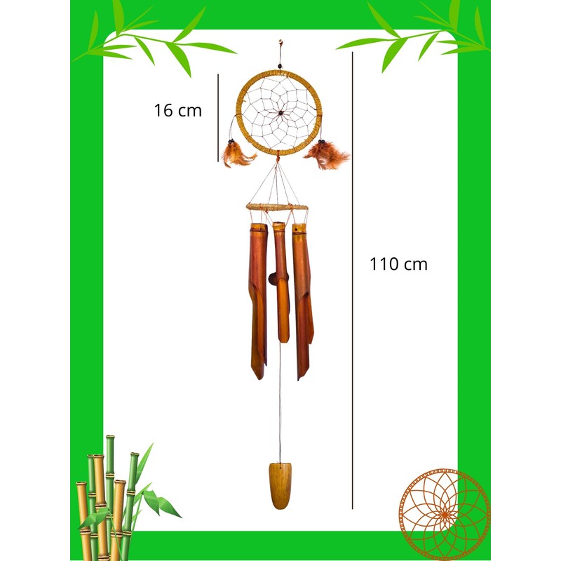SusggO Wind Chime Dream Catcher and Bambu Wind Bell Wind