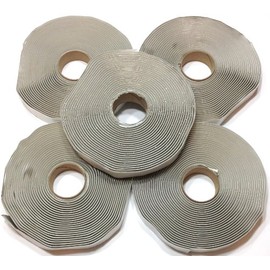 Colorimetrics Gray Putty Tape/Butyl Tape 1/8" x 3/4" x 30' (5-Pack)