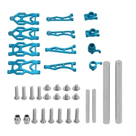 RC Upper Lower Suspension Arms Aluminum Alloy Swing Arm Kit for SCY16101PRO 16102 1/16 Remote Control Car Blue