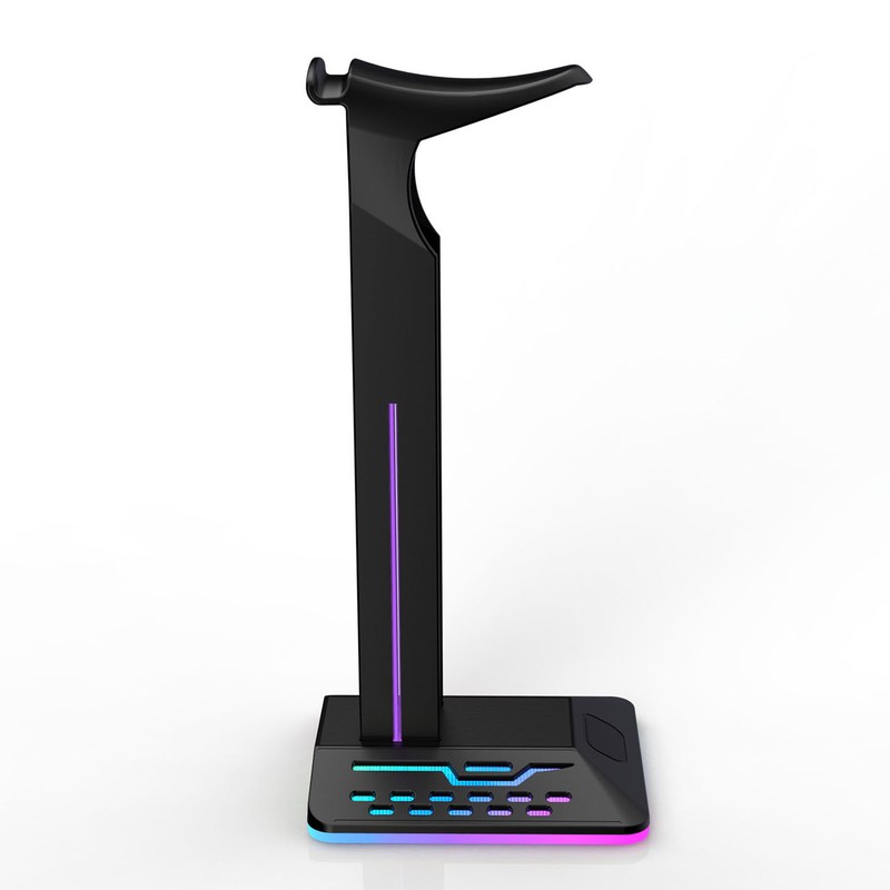 RGB Headphone Stand 2 USB Ports Multifunction Gaming Headset Holder