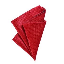 DonDon Men’s Pocket Handkerchief 8.27 x 8.27 in - 21 x 21 cm shiny unicoloured - Dark red