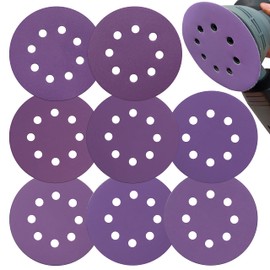 Aewio 48PCS 5 inch 8 Hole #320-#2000 Sanding Discs 320 400 600 800 1000 1200 1500 2000 Grit Wet Dry Sandpaper Compatible for Random Orbital Sanders (#320-#2000 Each 6PCS)