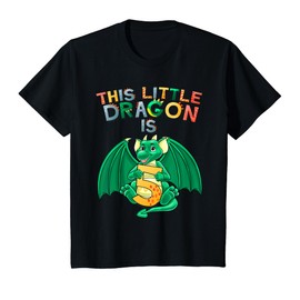 Kids This Little Dragon Is 5 Dragon 5th Birthday 5 Year Old Boy T-Shirt