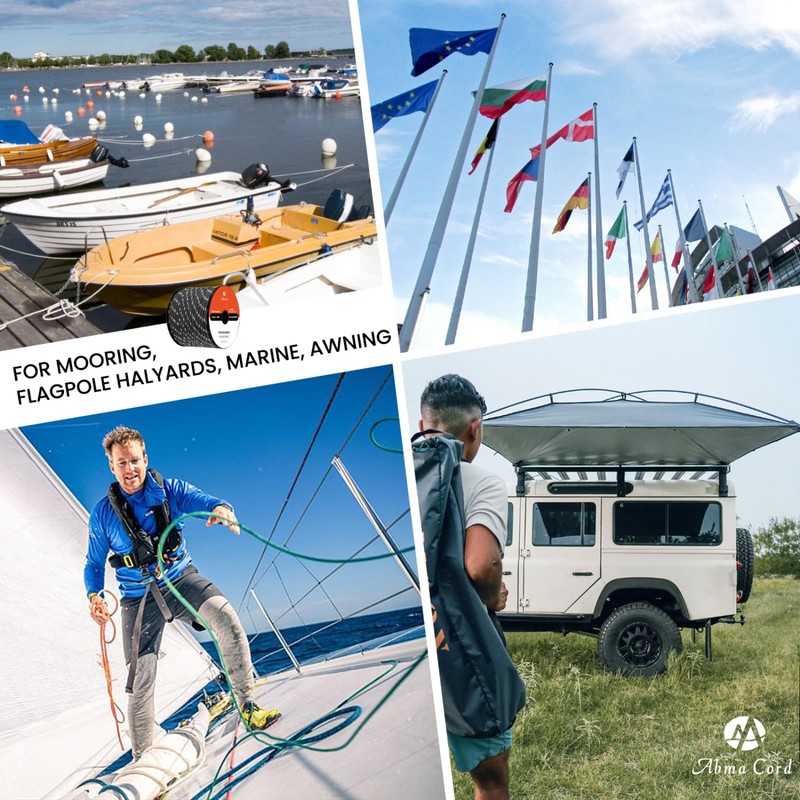 Abma Cord Braid Polyester Rope 5mm x 20m Dacron Polyester