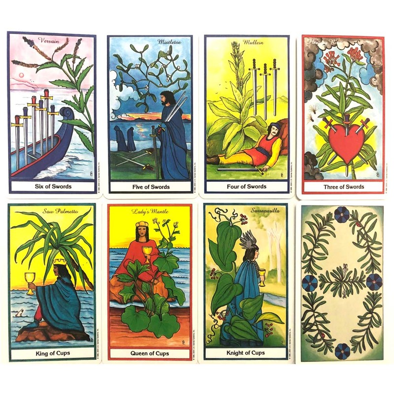 78 Tarot Cards, Rider Edition, Tarot Divination, Herbal Tarot, Japanese