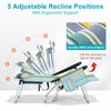 ABORON 5-Position Beach Chair for Adults, Lay Flat Reclining Beach