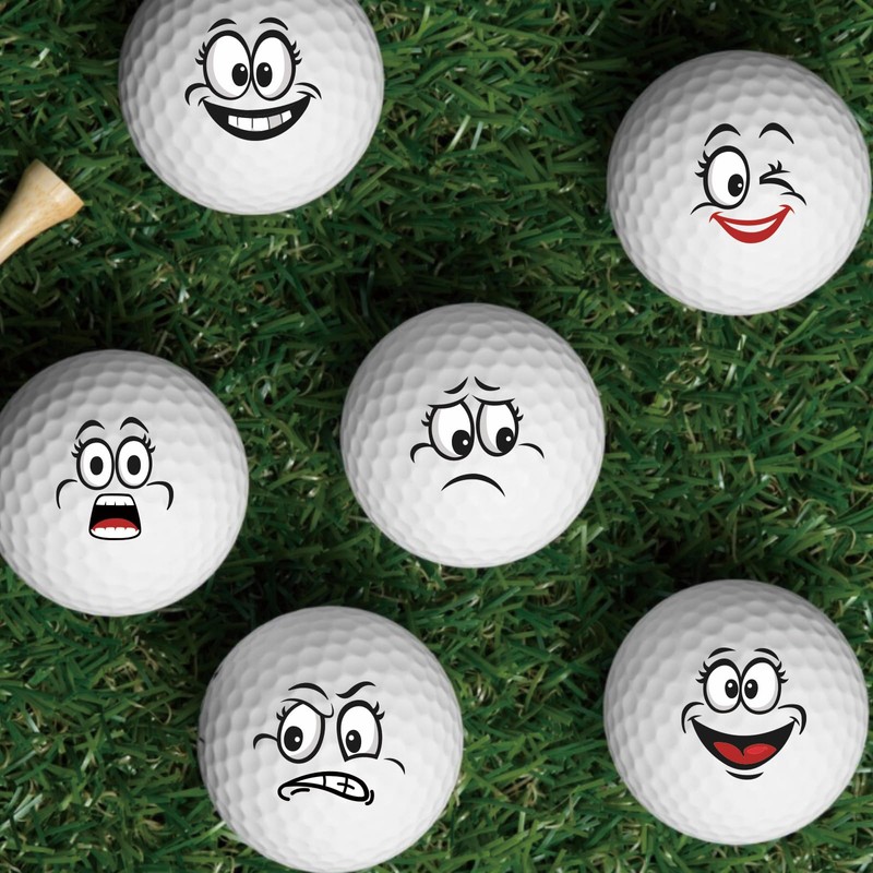 PLIGREAT Funny Expressions Golf Ball Markers 32 Pcs Creative Pattern