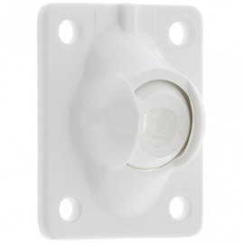 cyclingcolors Spherical Bearing Plate for Crank Rod Roller Shutters 51 x 41 mm Swivel Range 45° Polyamide White Mounting Crank Diameter 12 mm