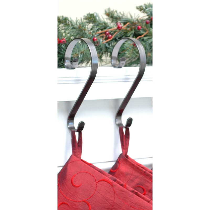 Haute Decor Stocking Scrolls Stocking Hanger - 2 Pack Holly