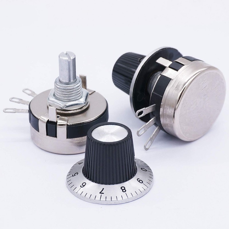 TWTADE / 2pcs Single Turn Rotary Carbon Linear Variable Potentiometer