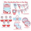Winter Wonderland Red Happy Birthday Banner Pennant