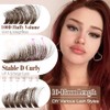 Yawamica Brown Fluffy Lash Clusters 100D Volume Wispy Eyelash Clusters
