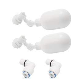 Unxuey Float Valve, 1/4" Automatic Water Filter Float Ball Valve, Side Install with Adjustable Arm for Fish Aquarium, Aquaculture and Hydroponics