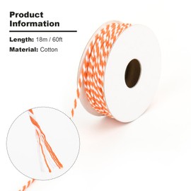 Cosmos Cotton Twine String Cotton Cord 1mm Cotton Bakers Twine String Rope Cotton Twine Rope Hanging String for Crafts, Easter Xmas Hanging Ornament, Gifts Wrapping Gardening, Assorted 8 Colors