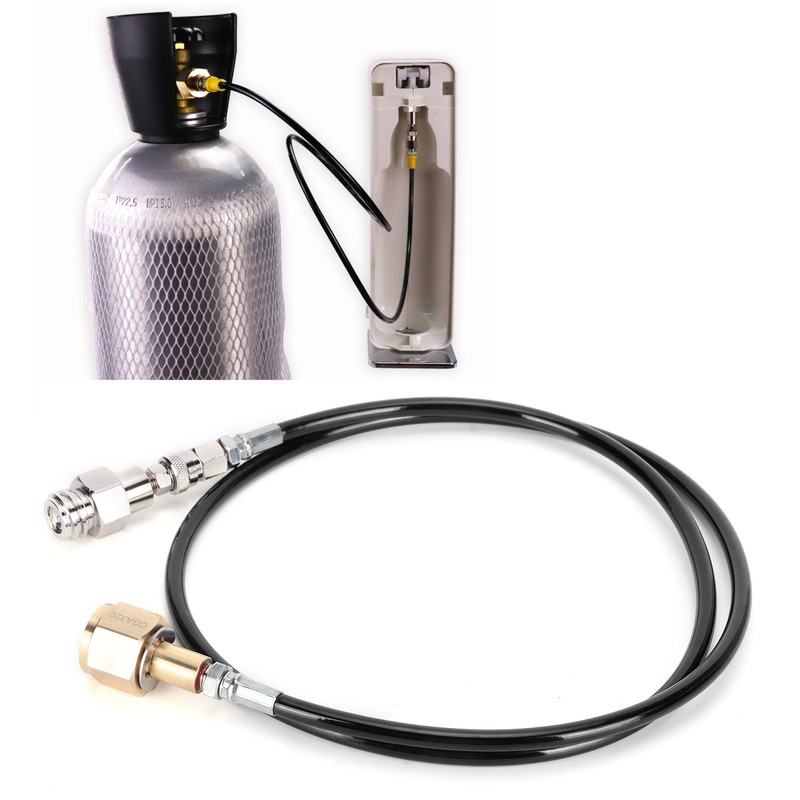 50in CGA320 Soda Hose CO2 Cylinder Refill Adapter Kit for