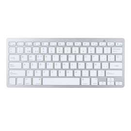 Wireless Bluetooth Keyboard Portable Compact Ultra Thin Bilingual Universal for PC Laptop Spanish QWETZ Layout