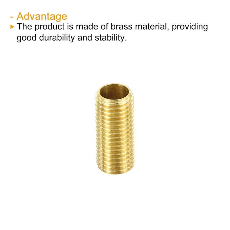 PATIKIL M8 Fine Thread Lamp Pipe, 5 Pack 18mm Threaded