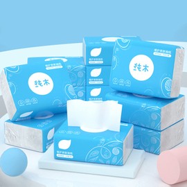 Facial Tissue, Facial Napkin, Disposable Facial Tissue for Bathroom, Home, Car, office, 10 Flat Boxes, 240 Tissues per Box, 4-Ply (600 Total Tissues)