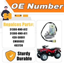 Power Shift Control Motor Compatible with Honda TRX450 TRX450ES FourTrax Foreman ES 1998-2001, TRX450 TRX450FE 2002-2004, Replaces# 430-58001, 31300-HN0-A11, 31300-HN0-A12, 463730