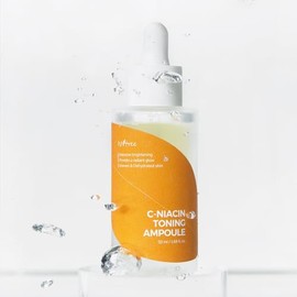 ISNTREE Ampolla Facial Iluminadora C-Niacin Toning Ampoule - Coreana con 70% Espino Amarillo, Niacinamida y Vitamina C, Antioxidante, 50 ml