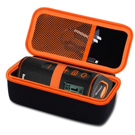 HESPLUS Hard Carrying Case for Bushnell Golf Wingman View Golf GPS Speaker, Travel Protective Storage Case Bag Organizer with Mesh Pocket for Charging Cords and Accessories - Black (Case Only)