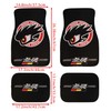 4PCS Universal JDM Mugen Power Racing Fabric Floor Mats Interior