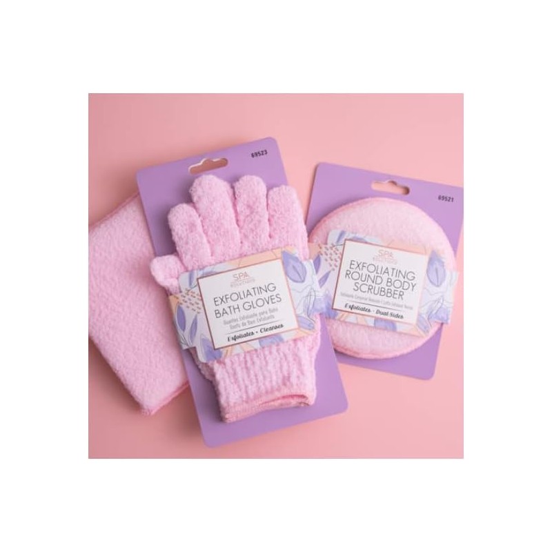 Spa Solutions - Guantes de baño exfoliantes