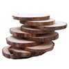 Fuhaieec 10pcs 4-4.7" (Thickness:0.42") Unfinished Natural Wood Circles with Tree