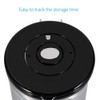 Coffee Container Large Airtight Stainless Steel Black Kitchen Storage Canister(Silver