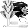 Kitchen Funnels for Filling Bottles, YGDZ 3pcs Small/Medium/Large Food Grade