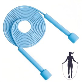 Senshuomy Adjustable Skipping Rope for Adult and Kids,Jump Rope,With Adjustable Length,Lightweight and Portable,Featuring a Comfortable Handle for Speed Jumping(Blue)