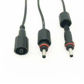 Liwinting Waterproof DC Extension Cord Solar Light 2 Meter Extension Cord Inner Diameter 1.35mm Outer Diameter 3.5mm Black