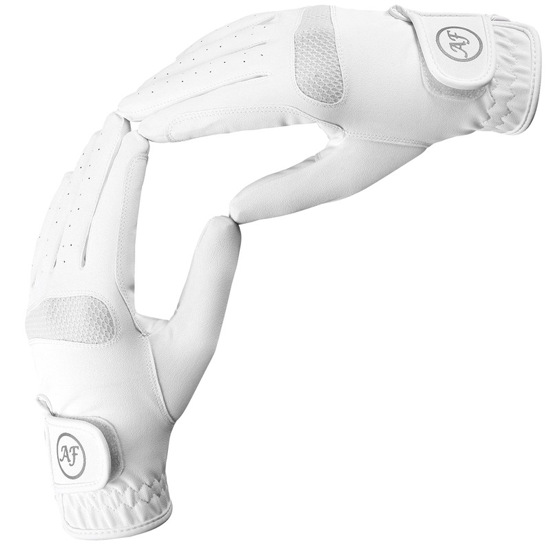 AFE Ladies Horse Riding Equestrian Sereno Leather Gloves breathable White