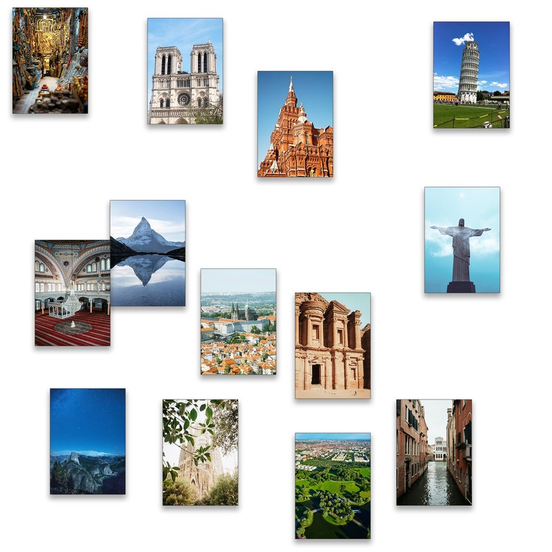 Bear and Bee 64 Postcards - Famous Places & Iconic