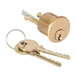 Em-D-Kay #1700 High Security Rim Cylinder with 2 Angle Cut Keys