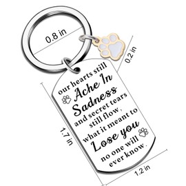 Ikacvb Dog Stocking Stuffers Memorial Gifts For Loss Of Pet Cat Dog Sympathy Gift Dog Death Condolence Gifts For Stocking Stuffers Bereavement Keychain