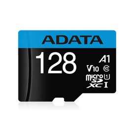 ADATA AUSDX128GUICL10A1-RA1 128GB Premier microSDXC UHS-I/Class 10 V10 A1 Tarjeta de Memoria con Adaptador SD