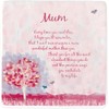 Floral Single Ceramic Sentiment Coaster - 'Mum' Artistic Floral Butterfly