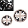 iJDMTOY Black/Grey 73mm Union Jack UK Flag Style Silicone Insert