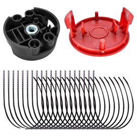 For Bosch F016800431 Trimmer Line, Strimmer Spool Line for Bosch AFS 23 to 37 Brushcutters with F016F04841 Spool Cover and F016F04839 Cutting Head, 37cm × 3.5mm (20 Lines, 1 Cover, 1