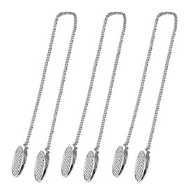 Pack of 3 Napkin Chain with Clip Seniors, Napkin Holder, Stainless Steel, Elegant Older Napkin Clips, Metal Napkin Clip, for Men, Women, Elderly People or Pets
