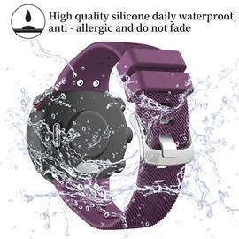 Watbro Compatible with Garmin Forerunner 45 band, Soft Silicone Sport Replacement Watch Band, Fitness Strap Bracelet Wristband for Garmin Forerunner 45 Smartwatch