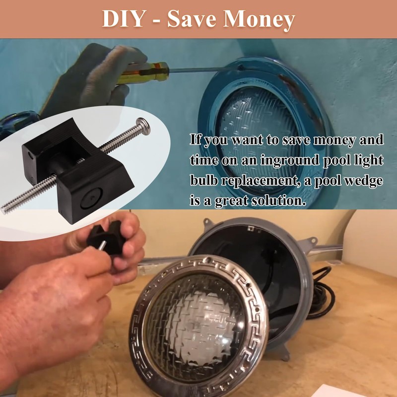 3Pcs Pool Light Wedge #132, Fix Broken Niche, Fits Pool