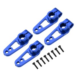 MECCANIXITY Aluminum Alloy 25T Steering Servo Single Sided Blue Arm Horn for DIY RC Car/Boat/Airplane Boat Accessories 4 Pcs