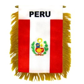 Peru Mini Banner - International Country Pride Car Display
