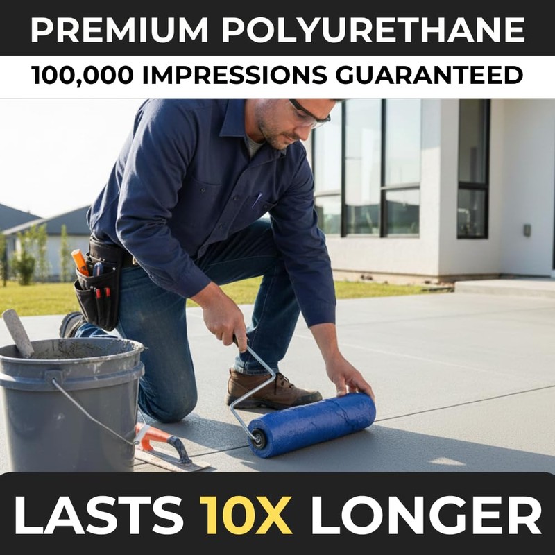 Concrete Stamp Roller – 3" x 3" x 9"– Polyurethane