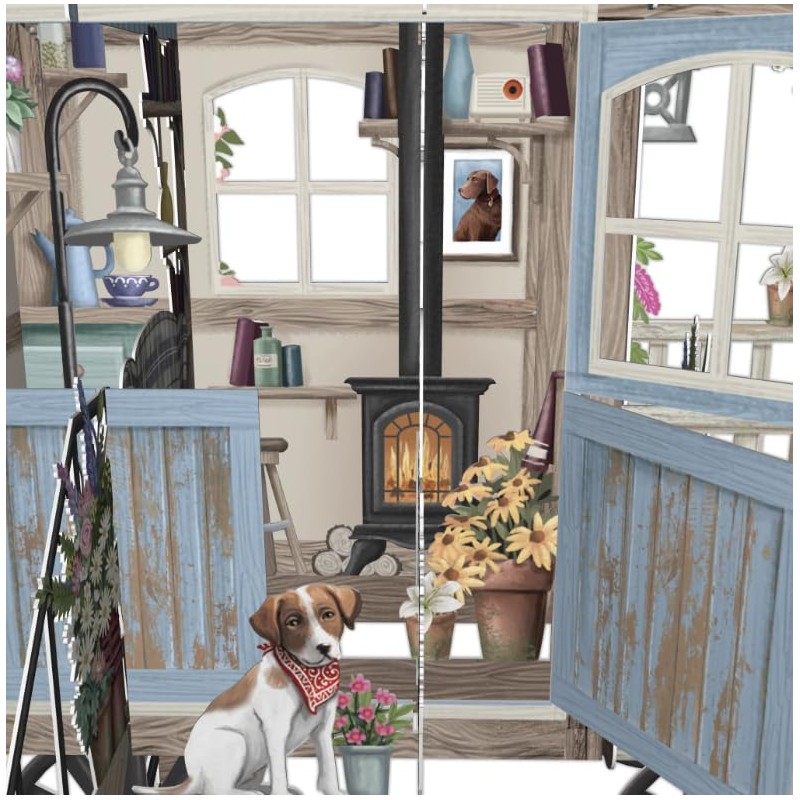 Paper D'Art 3D043 Betty Blue 3D Pop Up Card