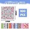 100Pcs 10x10cm Cotton Fabric Squares for Sewing, Quilting, Patchwork -
