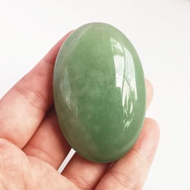 "N/A" Angelgogo Natural Green Aventurine Oval Palm Pocket Healing Crystal Massage Spa Energy Stone,Crystals and Healing Stones