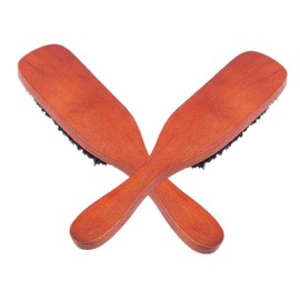 FRCOLOR 2pcs Boar Bristle Hair Brush Soft Bristle Wooden Brush for Scalp Massage and Hair Cleaning Barber Supplies for Family Use